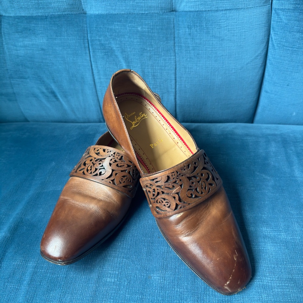 Christian Louboutin Cognac Loafers